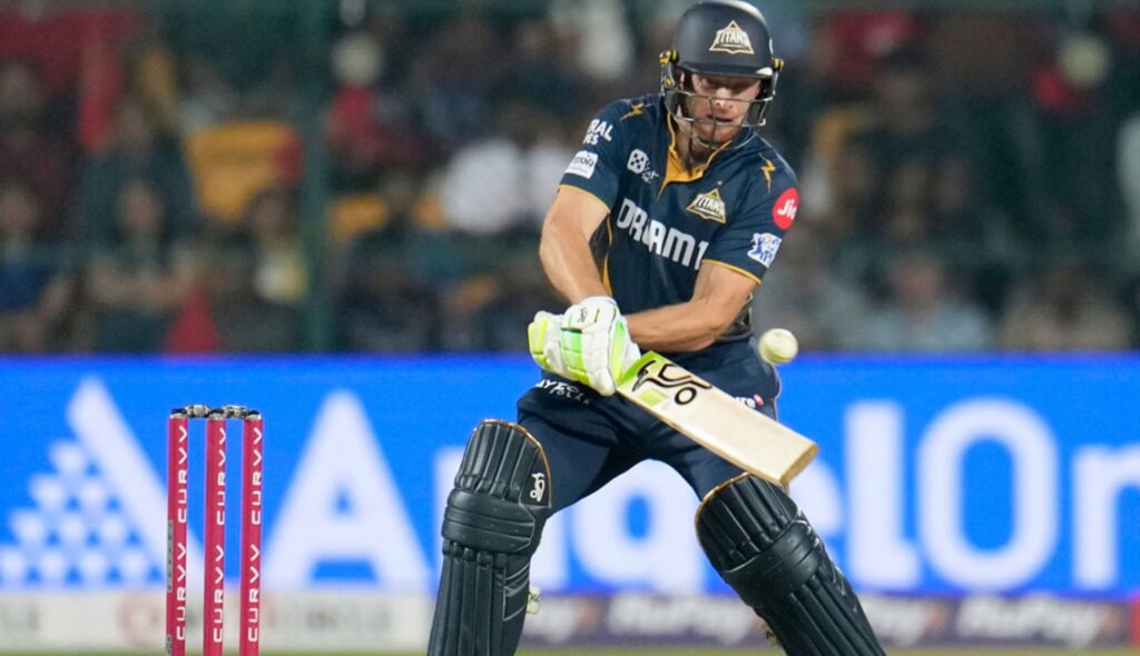 Jos Buttler 97 Not Out vs Delhi powering Gujarat Titans with a masterful shot during his unbeaten knock in the IPL.
