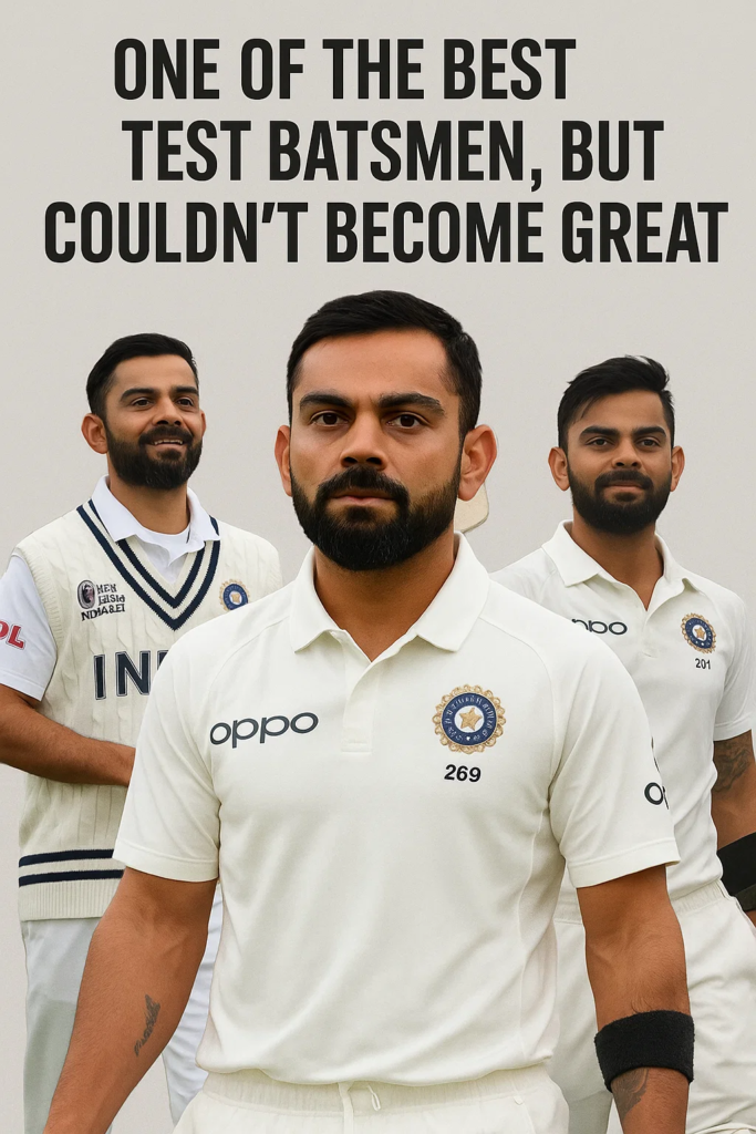 Virat Kohli Test Retirement 2025 tribute image reflecting on his unfulfilled Test greatness