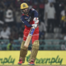 RCB vs Punjab Kings Qualifier 1 – RCB batter in action during a high-intensity IPL 2025 playoff match.