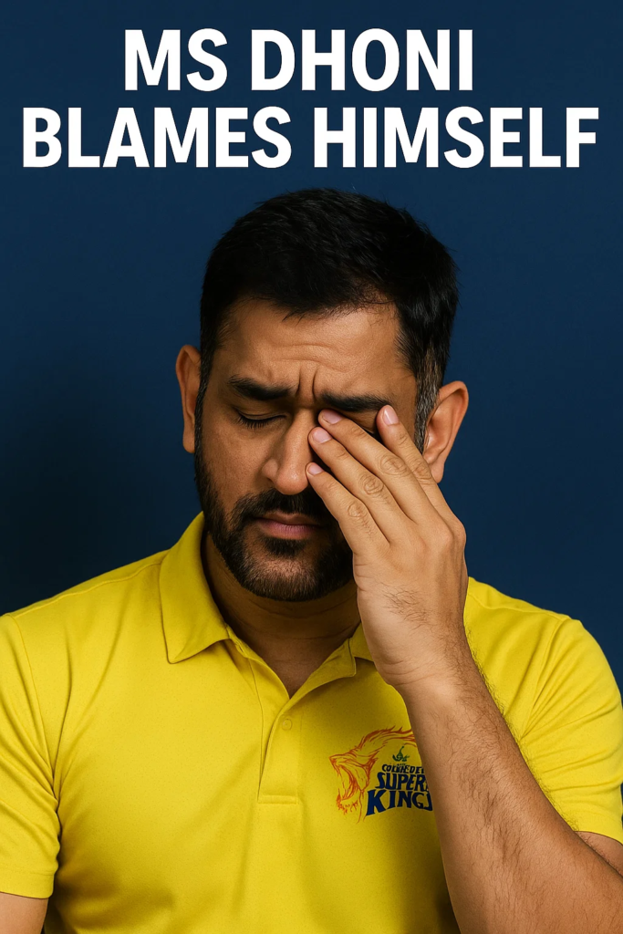 MS Dhoni blames himself after CSK’s close defeat to RCB in IPL 2025.