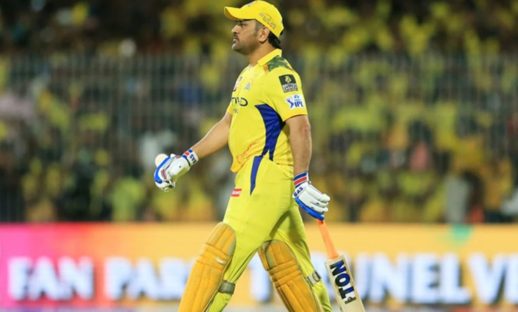 MS Dhoni blames himself as he walks back to the pavilion after Chennai Super Kings’ narrow loss to Royal Challengers Bengaluru in IPL 2025.