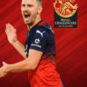Josh Hazlewood RCB IPL 2025 fast bowler celebrates wicket in Royal Challengers Bengaluru jersey